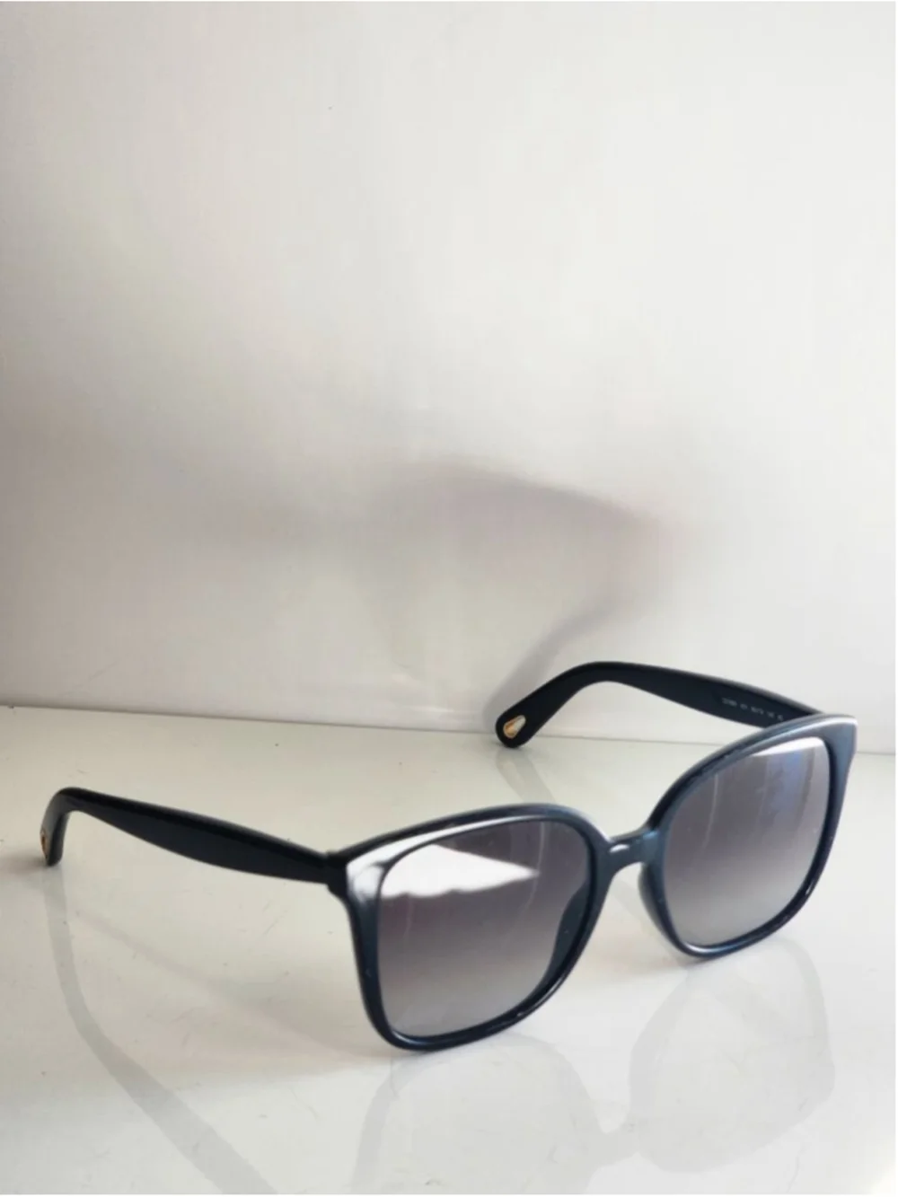 Chloé Black Square Oversized CE766S Sunglasses with Gold‎ Accents 56 mm #26